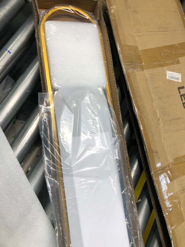 Photo 1 of Qcyuui Linear Ceiling Light Modern LED Ceiling Lamp Dimmable Acrylic Ceiling Lighting Fixture with Remote Control for Kitchen Dining Room Cloakroom Hallway(48W/43.7in L) Dimm/48W/1.1m