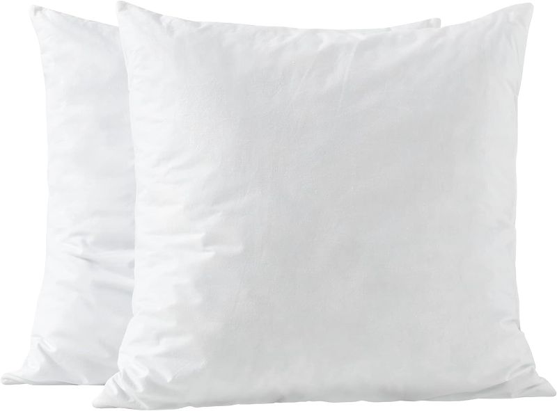 Photo 1 of basic home 20x20 Pillow Inserts-Shredded Memory Foam Fill-High Density Throw Pillow Inserts with Long Support-Home Couch Hotel Collection-Cotton Fabric-2 Pack
