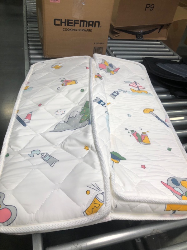 Photo 3 of Foldable Pack and Play Mattress Topper Fits for Graco & Baby Trend &Pamo Babe Playard, Comfort and Breathable Pack N Play Mattresses Pad, Firmness Playard Mattress ?Premium Foam Playpen Mattresses
