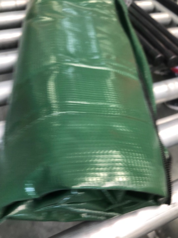 Photo 1 of Azaeahom 100 Gallon Filtrable Rain Barrel, Collapsible Portable Water Storage Tank, Garden Water Barrel with Drains and Taps, Thickened Material & Stable for Car Wash, Warm House, Farm(Green) 100GAL-Green