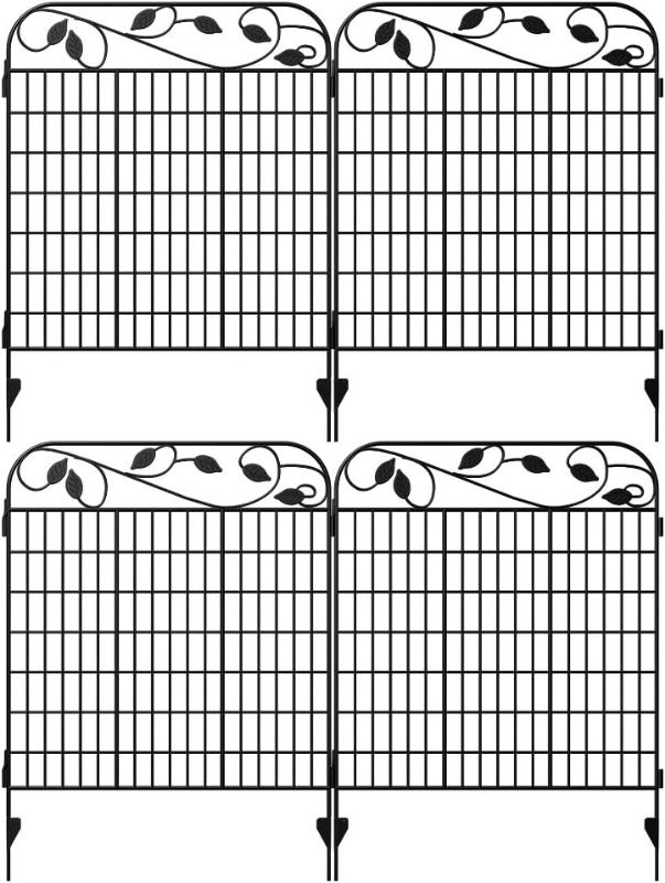 Photo 1 of Amagabeli 4 Pack Metal Garden Fence Border 36”(L) x44”(H) Heavy Duty Tall 