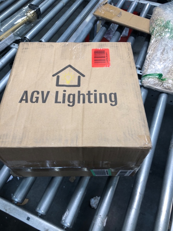 Photo 5 of AGV LIGHTING CL035G Modern Flush Mount Ceiling Light Fixture, Close to Ceiling Light, E12 Base 3-Lights, L12 x W12 x H7, Matte Black & Shine Gold Finish