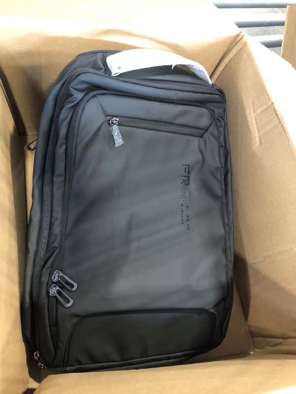 Photo 1 of FENRUIEN Business Laptop Backpack for Men 15.6 Inch Waterproof Lightweight Work Travel College Backpack for Computer Notebook with USB Charging Port, Book Bag for School