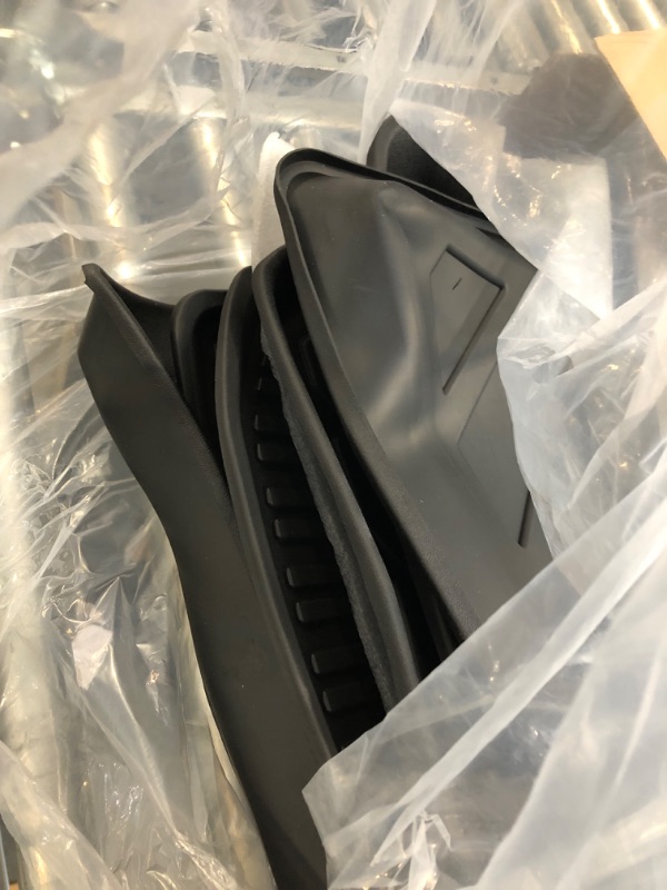 Photo 1 of Tesla Model Y Floor Mats, All Weather Trunk Mat, Car Liners, 2022, 2021, 2020, 7 Seater, Black, TPE Plastic, Cargo Liner, for Frunk, Interior, SUV, Truck, Rear, All-Weather Accessories | Houseables