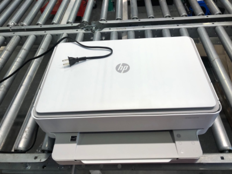Photo 1 of HP Envy 6055e Wireless Color All-in-One Printer with 6 Months Free Ink (223N1A) (Renewed Premium),white