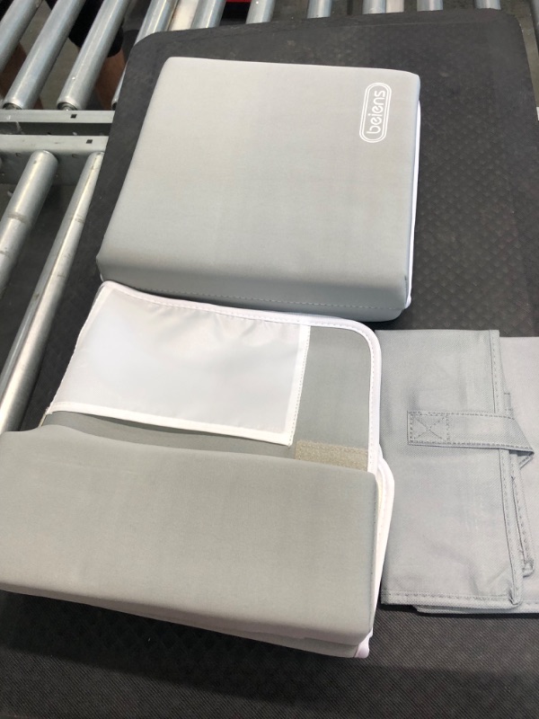 Photo 1 of beiens Bath Kneeler and Elbow Rest Pad, 1.5'' Thick Quickly Dry Kneeling Pad and Elbow Support for Knee & Arm Support Large Bathtub Kneeling Mat with Toy Organizer for Happy Baby Bathing Time (Grey)