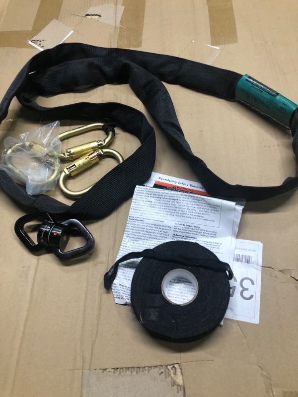 Photo 4 of runner deer Complete Lyra Aerial Hoop Kit -Aerial Rings Equipment,Include a Stainless Steel Lyra (32mm Tube Dia) &Carabiners&Swivel& 3ft Spanset 35"(90) Tabless