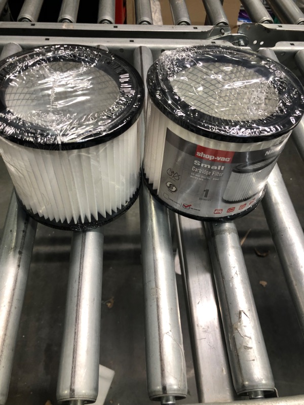 Photo 4 of Shop-Vac High Performance 90398 Cartridge Filter, Fits Most Shop-Vac Wet/Dry Vacuums of 4 Gallon and less, High Efficiency Nanofiber Filtration Paper, PET and Reusable, 2 Pack