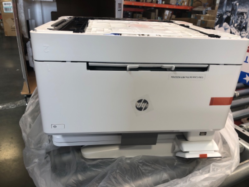 Photo 5 of HP Color LaserJet Pro M283fdw Wireless All-in-One Laser Printer, Remote Mobile Print, Scan & Copy, Duplex Printing, Works with Alexa (7KW75A), White