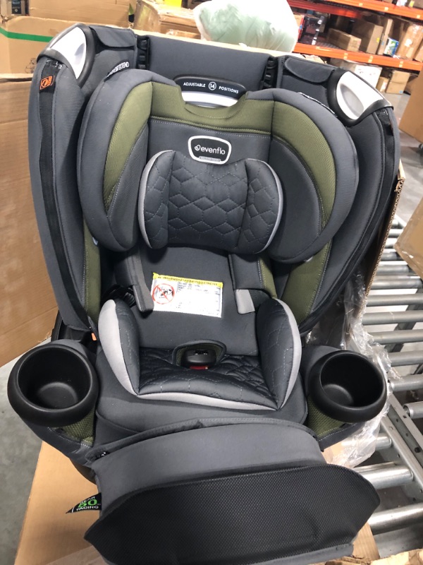 Photo 5 of Evenflo Revolve Extend Rockland Convertible Car Seat Revolve Extend Quick Clean Cover Rockland Green