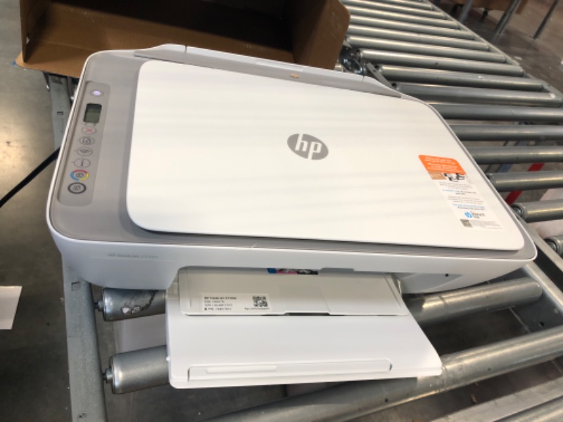 Photo 4 of HP DeskJet 2755e Wireless Color All-in-One Printer with bonus 6 months Instant Ink (26K67A), white