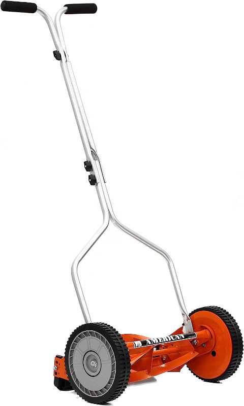 Photo 1 of American Lawn Mower Company 1204-14 14-Inch 4-Blade Push Reel Lawn Mower, 