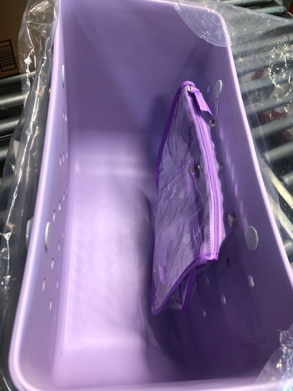 Photo 1 of BOGG BAG Original X Large Waterproof Washable Tip Proof Durable Open Tote Bag for the Beach Boat Pool Sports 19x15x9.5 I Lilac You a Lot