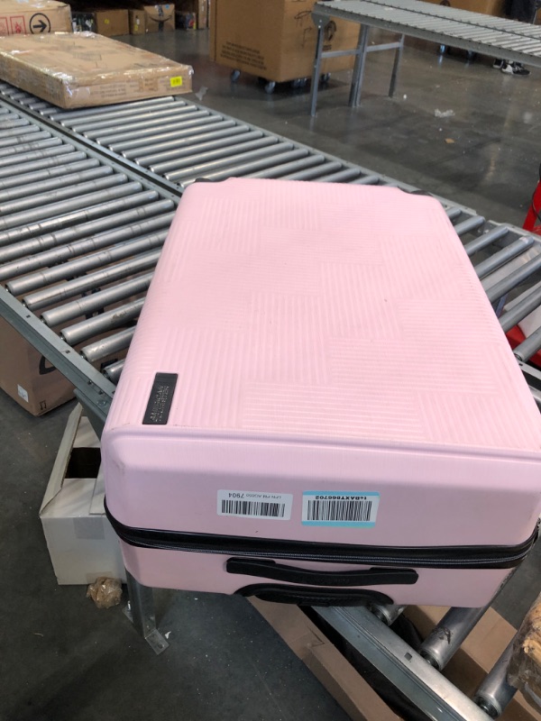 Photo 2 of American Tourister Stratum XLT Expandable Hardside Luggage with Spinner Wheels, Pink Blush, Checked-Large 28-Inch Checked-Large 28-Inch Pink Blush