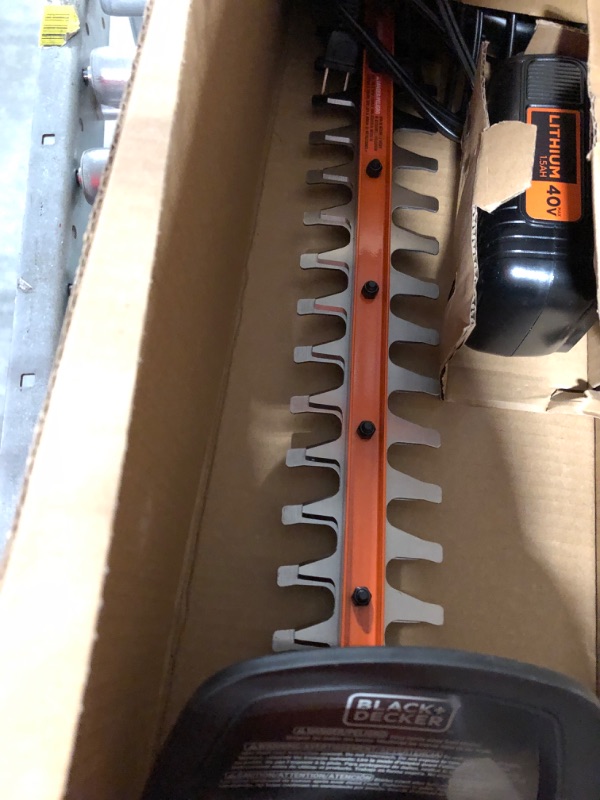 Photo 5 of ***TOOL ONLY***  BLACK+DECKER 40V MAX Hedge Trimmer, Cordless, 24-Inch Blade