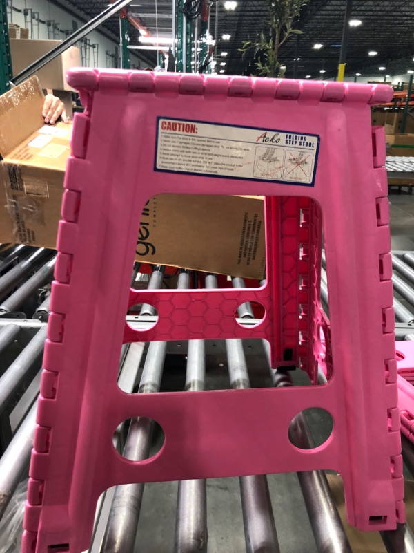 Photo 1 of ACHO PINK FOLDING STEP STOOL