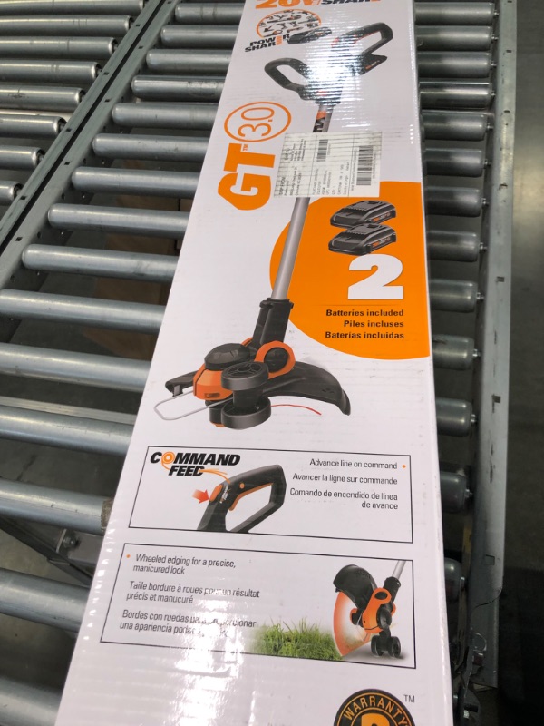 Photo 2 of Worx WG163 GT 3.0 20V PowerShare 12" Cordless String Trimmer & Edger (Battery & Charger Included)