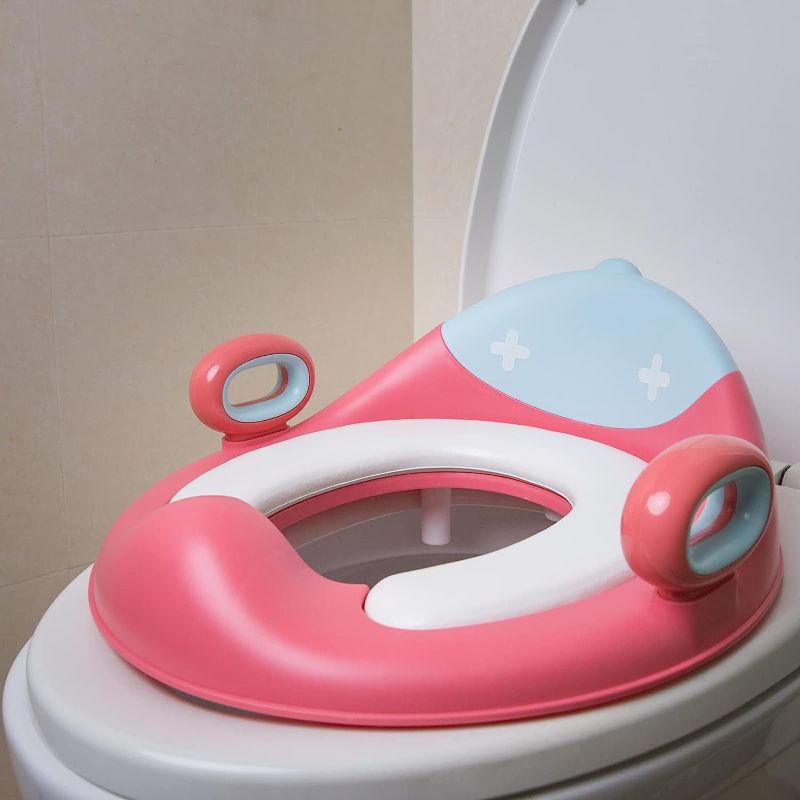 Photo 1 of WoNicer Portable Potty Training Toilet Seat for Boys & Girls, Cartoon-Shape Non-Slip Toddler Potty Seat with Built-in Splash Guard – Perfect Potty Chair...
