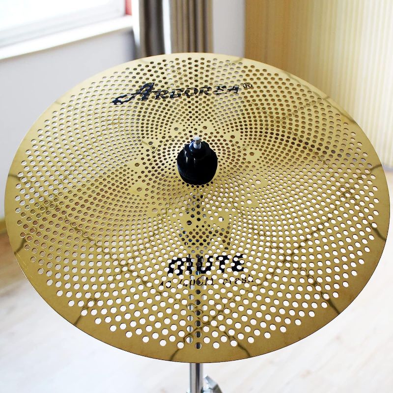 Photo 1 of Arborea Low Volume 16" Crash Cymbal 16 Inches Practice Crash Cymbal Golden Quiet Crash Drum Cymbal For Drum Set
