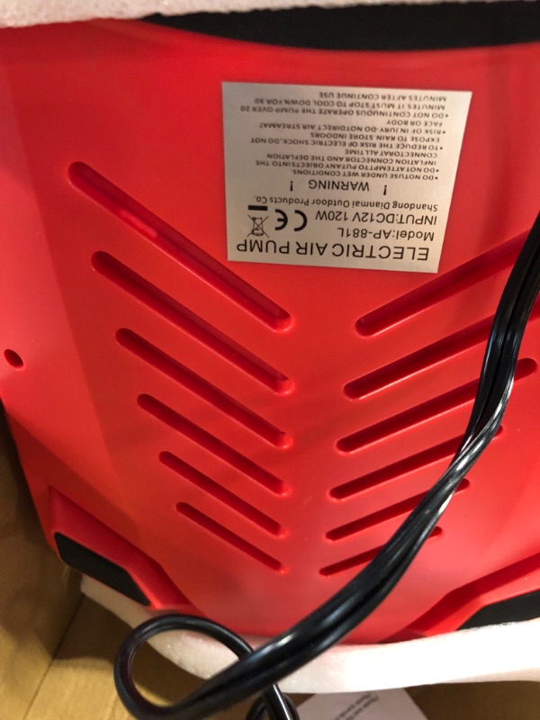 Photo 1 of AILCION Electric Paddle Board Pump for Inflatables, 22PSI SUP Air Pump for Inflation and Deflation of Standup Paddleboard and Mattress with 12V DC Car Connector and Portable Boat Accessories RedW-22PSI