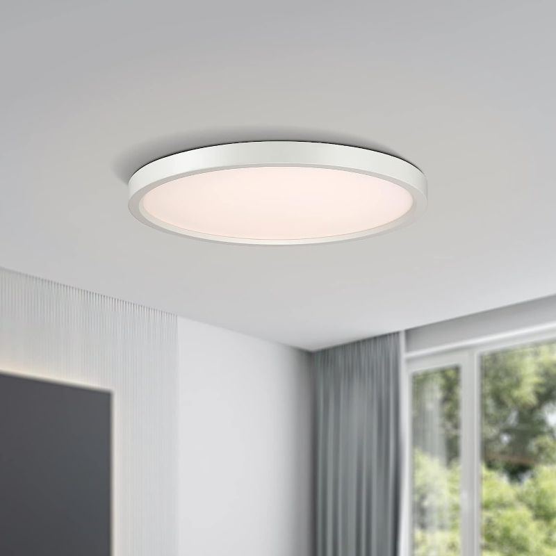 Photo 1 of Myth Realm LED Flush Mount Ceiling Light Fixtures 4 Size Dimmable Adjustable 3 Color Temperatures 3000/4000/5000K, Neat and Simple Design for Any Indoor Ceiling
