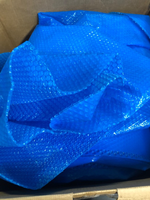 Photo 3 of Blue Bubble Insulation Pool Cover for Small Family Pool Cover, Swimming Pool Tarp Cover for Indoor Outdoor
