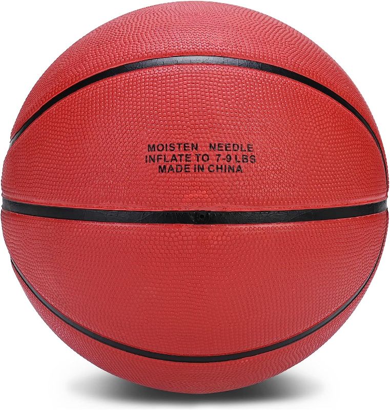 Photo 1 of Rubber Basketball Size 5 for Teens Adults Indoor Outdoor Basketballs for Game Gym Training Competition Sports Streetball Gift for Boys Girls Youth (Black&Orange/Deflated)
**PUMP  NOT INCLUDED**