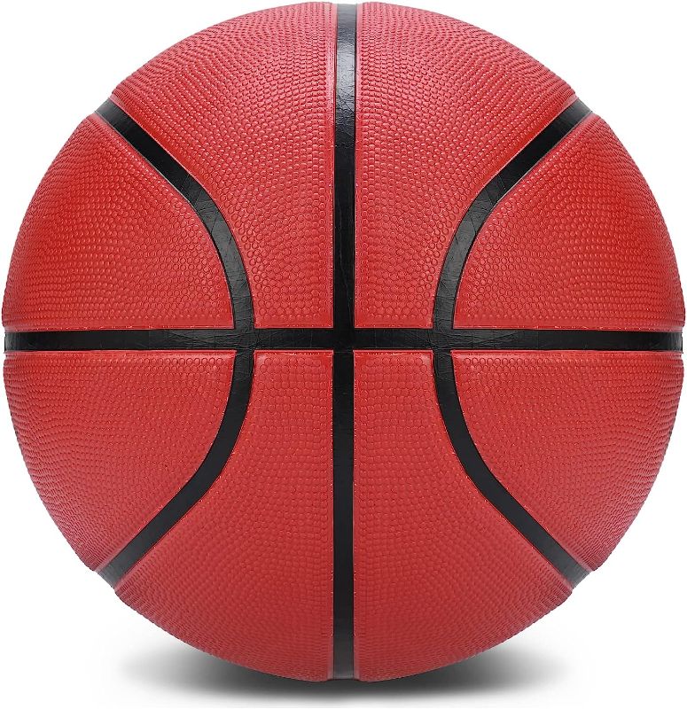Photo 1 of Rubber Basketball Size 5 for Teens Adults Indoor Outdoor Basketballs for Game Gym Training Competition Sports Streetball Gift for Boys Girls Youth (Black&Orange/Deflated)
**PUMP  NOT INCLUDED**