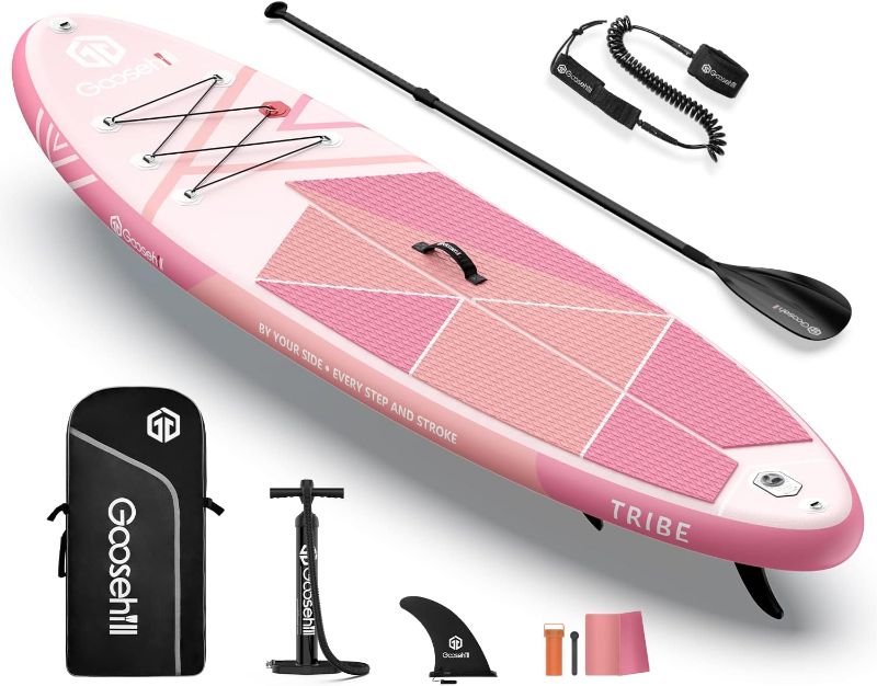 Photo 1 of Goosehill Inflatable Stand Up Paddle Board, Reinforced Double Layer All-Around Paddleboard for All Skill Level, Ultra Light, Stable and Reliable with Premium SUP Package,SUP Seat Included
