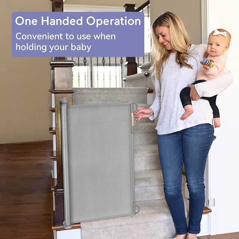 Photo 1 of Retractable Baby Gate, GREY