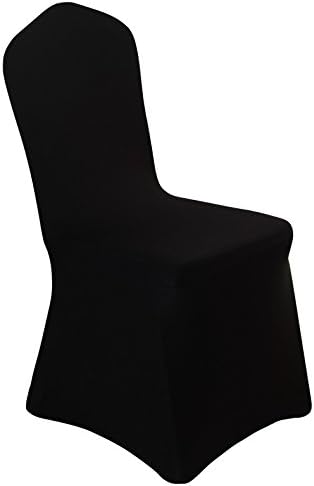 Photo 1 of iEventStar Stretch Spandex Dining Chair Cover Covers for Wedding Banquet Dining Room(Black)
