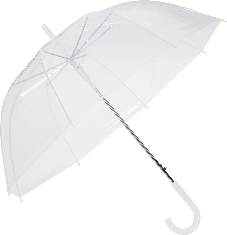 Photo 1 of Amazon Basics Clear Bubble Umbrella, Round, 34.5 inch
