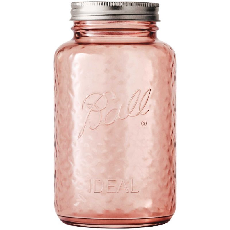 Photo 1 of 2pk Regular Mouth 32 oz Ball Jar with Lid and Band - 32 oz Rose Pink (Rose Pink, Regular Mouth Quart - 32 oz.)

