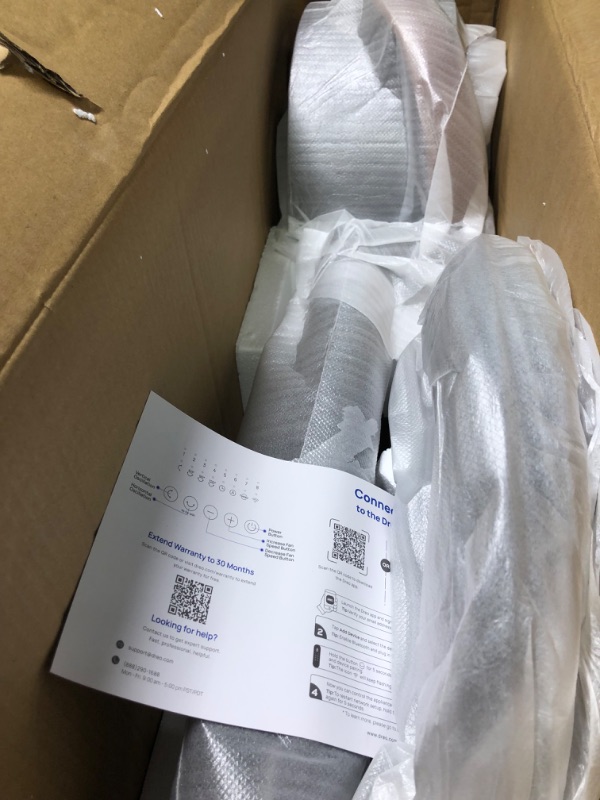 Photo 1 of Dreo Smart Fan for Bedroom, Pedestal Fan with WiFi/Voice Control, Works with Alexa/Google, 105°+120° Oscillating Fan with remote, 8 Speeds, 25db Quiet Fan,12H Timer, PolyFan Max S, All in One for Home