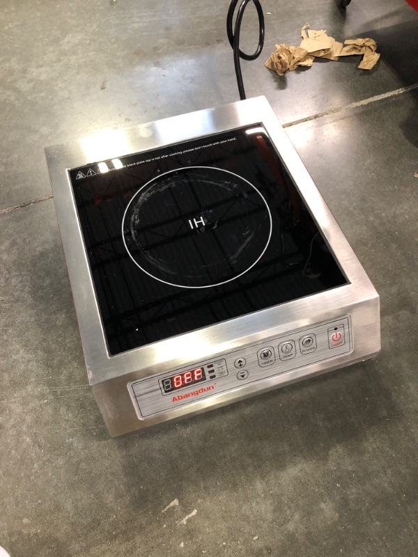 Photo 3 of 1800W/120V Commercial Range Countertop Burners Commercial Induction Cooktop Hot Plate Portable Electric Stove for Cooking Abangdun 1800W/110V