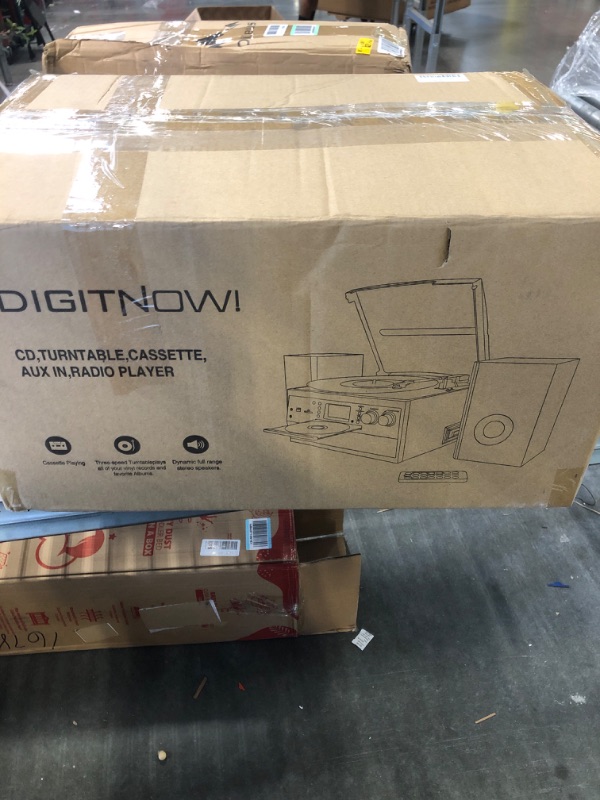 Photo 1 of DIGITNOW Bluetooth Record Player Turntable with Stereo Speaker, LP Vinyl to MP3 Converter with CD, Cassette, Radio, Aux in and USB/SD Encoding, Remote Control, Audio Music Player Built in Amplifier