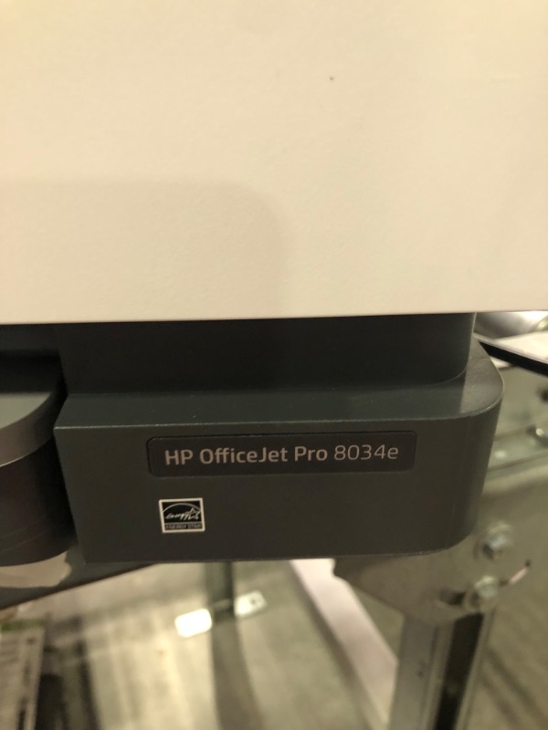 Photo 4 of HP OfficeJet Pro 8034e Wireless Color All-in-One Printer with 1 Full Year Instant Ink,White