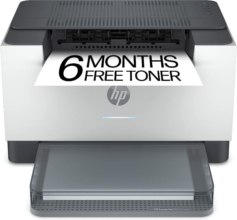 Photo 1 of HP LaserJet M209dwe Wireless Black & White Printer with HP+ and 6 Months Free-cartridges (6GW62E), Gray