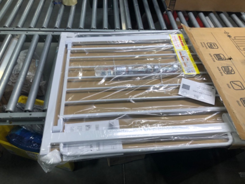 Photo 1 of Mom's Choice Awards Winner-Cumbor 29.5-57" Baby Gate for Stairs, Extra Wide Dog Gate for Doorways, Pressure Mounted Walk Through Safety Child Gate for Kids Toddler, Tall Pet Puppy Fence Gate, White 30.5" Tall x 57" Wide White