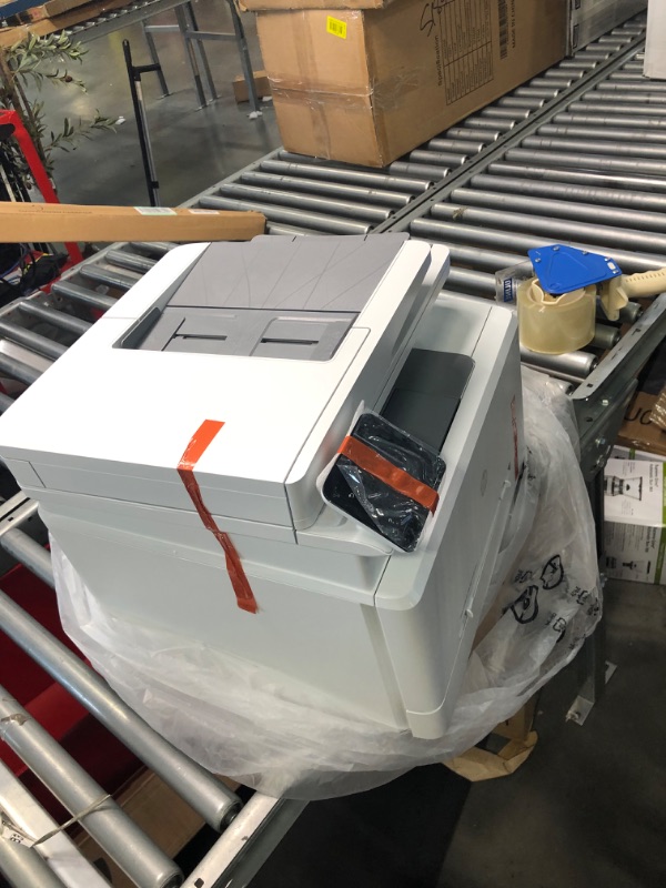 Photo 1 of HP Color LaserJet Pro M283fdw Wireless All-in-One Laser Printer, Remote Mobile Print, Scan & Copy, Duplex Printing, Works with Alexa (7KW75A), White