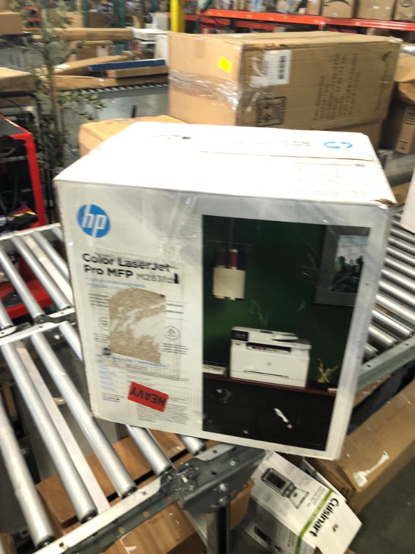 Photo 1 of HP Color LaserJet Pro M283fdw Wireless All-in-One Laser Printer, Remote Mobile Print, Scan & Copy, Duplex Printing, Works with Alexa (7KW75A), White