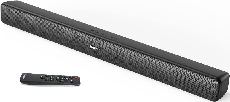 Photo 1 of Sound Bar for TV with Subwoofer Deep Bass Soundbar 2.1 CH Home Audio Surround Sound Speaker System with Wireless Bluetooth 5.0 for PC Gaming with Wired Opt/Aux/Coax Connection Mountable 29-Inch
