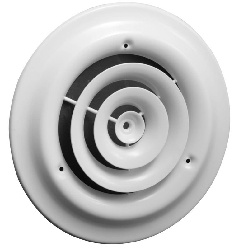 Photo 1 of 6" Round Ceiling Diffuser - Easy Air Flow - HVAC Vent Duct Cover [White] - [Outer Dimensions: 9.75"]