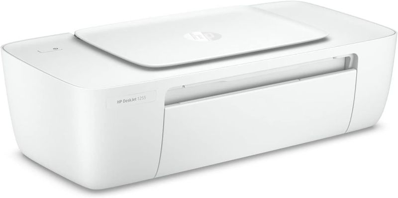 Photo 1 of HP Deskjet 1255 Compact Wired Single-Function Color Inkjet Printer Portable Home Office Equipment, White - Print Only, USB Connectivity, 4800 x 1200 dpi, 8.5" x 14", Cbmou Printer_Cable
