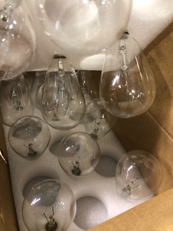 Photo 4 of addlon 96 FT (2x48FT) Outdoor String Lights Commercial Grade Strand 32 Edison Vintage Bulbs 30 Hanging Sockets