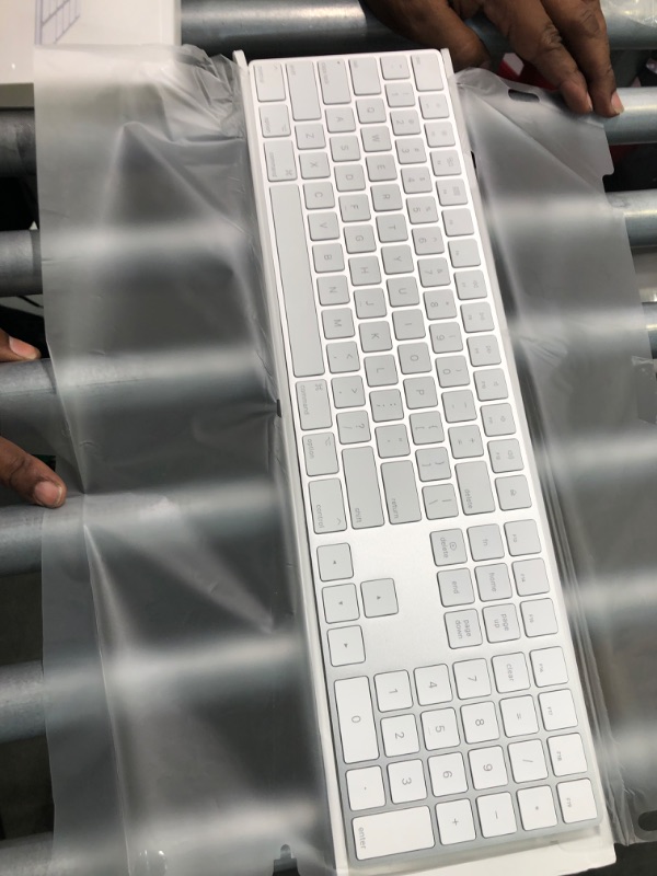 Photo 3 of Apple Magic Keyboard with Numeric Keypad (Wireless, Rechargable) - US English - Silver White US English