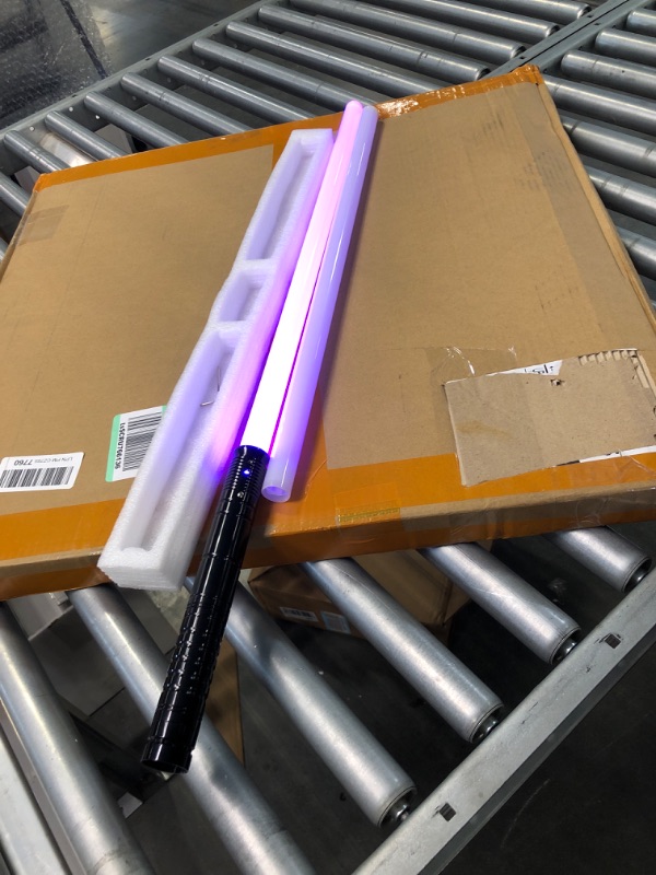 Photo 4 of Lorsaberus Light Saber, 2-in-1 RGB FX Dueling Light-Saber for Kids , Premium Aluminium Alloy Hilt Dual Light Sabers with 7 Colors Changeable, Birthday Presents, 2Pack