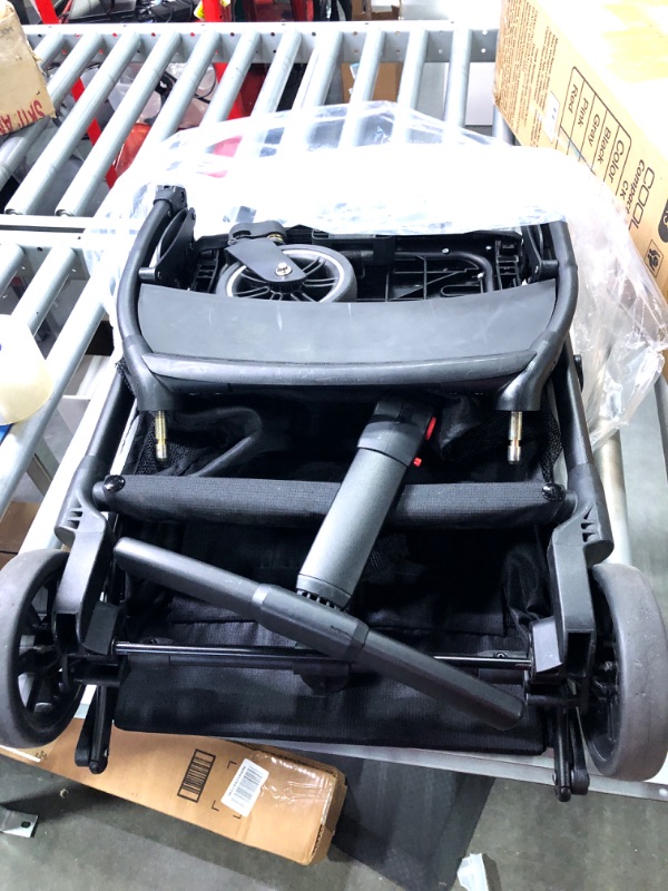 Photo 1 of Lightweight Travel Stroller - Compact Travel Stroller for Airplane, One-Hand Folding Baby Stroller, Toddler Stroller w/Adjustable Backrest/Footrest/T-Shaped Bumper(Black)