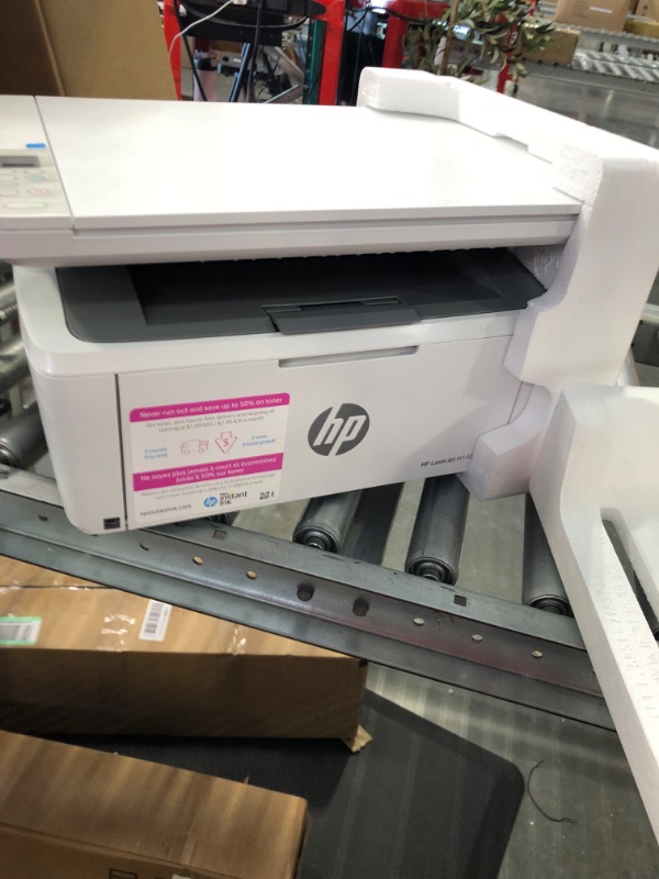 Photo 5 of HP LaserJet MFP M140w Wireless Black and White All-in-One Printer (7MD72F), White New Version: M140w