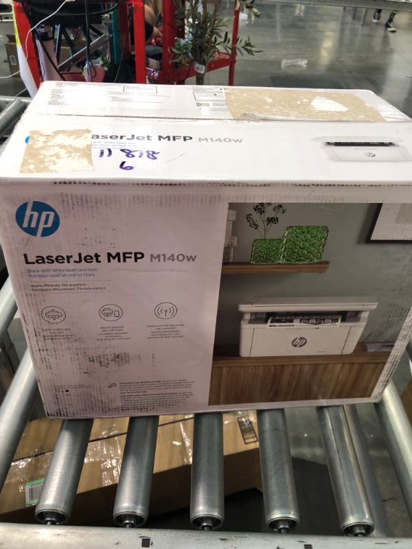 Photo 2 of HP LaserJet MFP M140w Wireless Black and White All-in-One Printer (7MD72F), White New Version: M140w